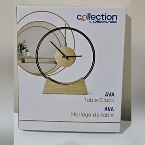 Gold and Black Table Clock